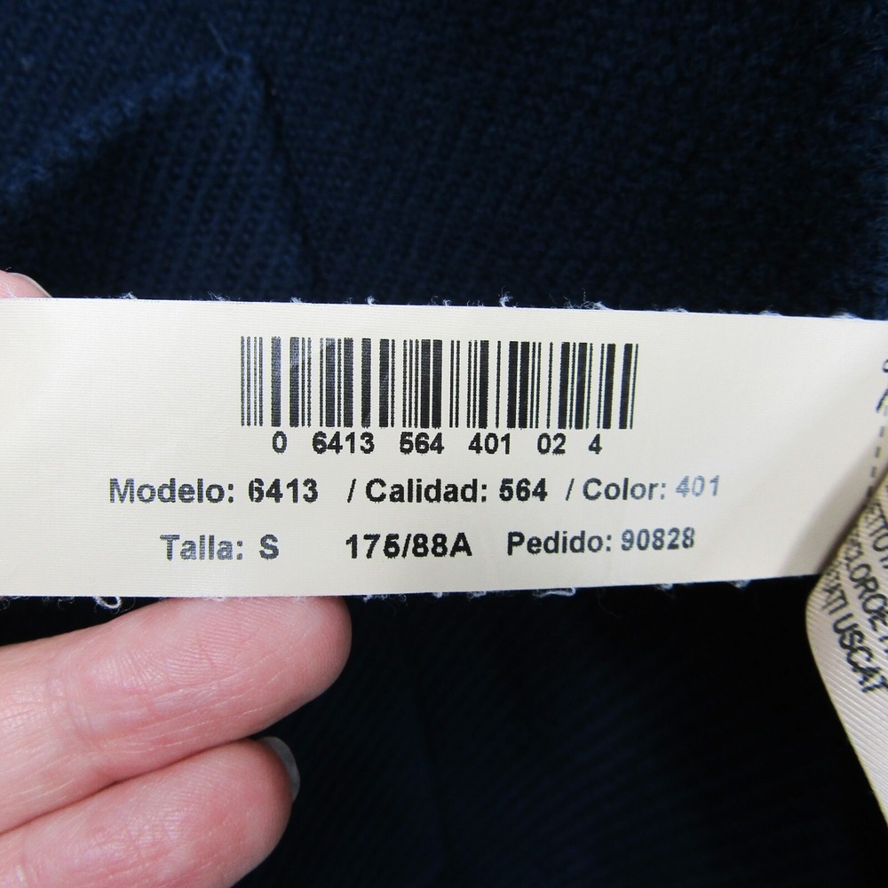Massimo Dutti Women's Small Blazer Jacket Blue Long Collar Snap Closure Oversize - Picture 11 of 12